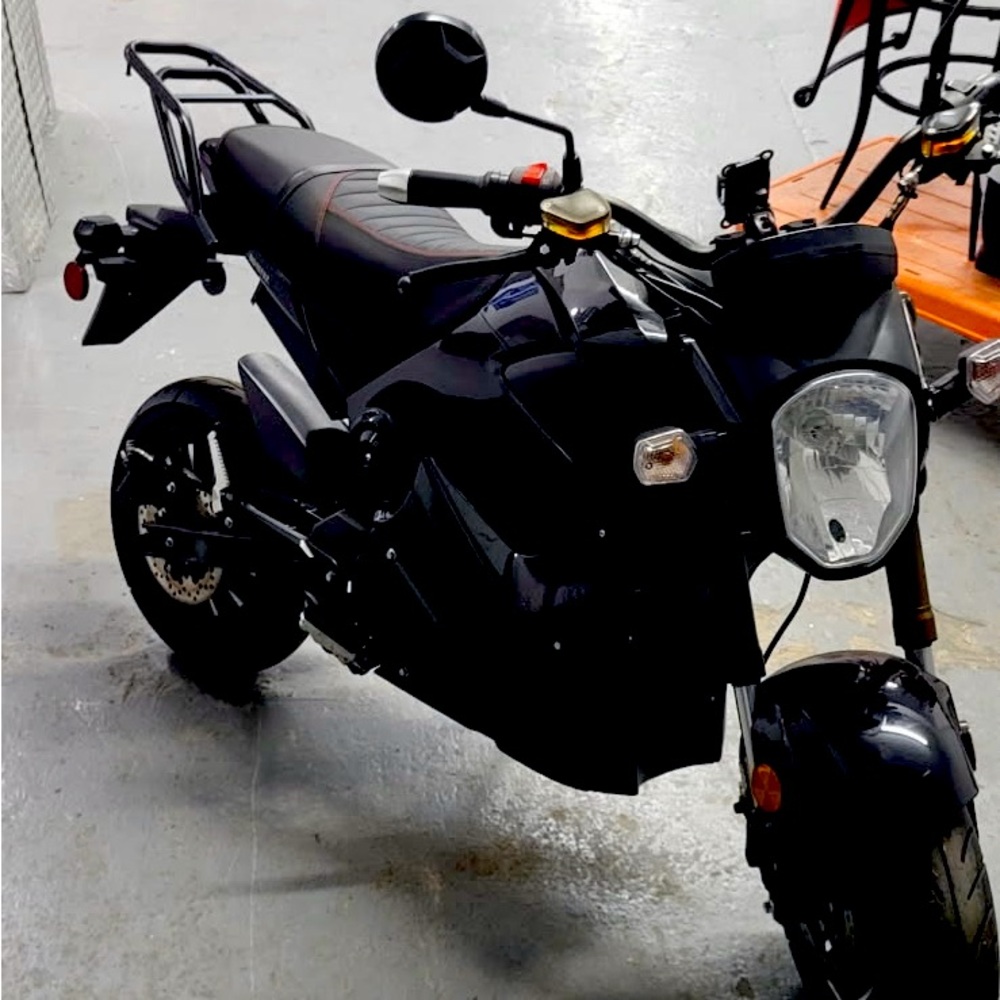 Sleek Black Urban Motorcycle